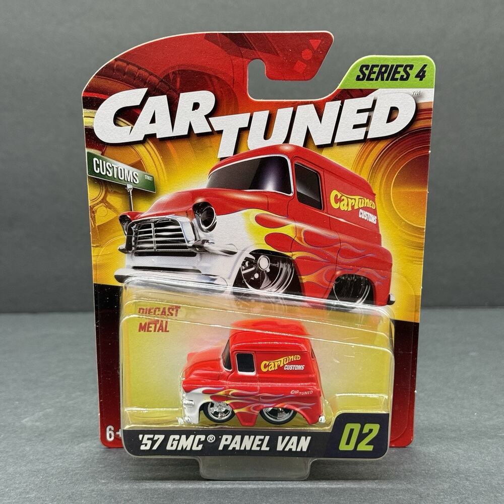 JDM MGA Car Tuned Series 4 Red ‘57 GMC Panel Van #02 Customs Diecast